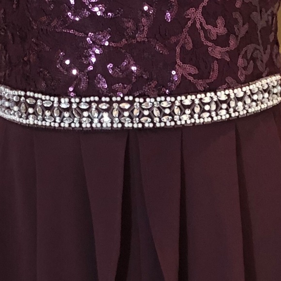 Love Jayne Girls Burgundy Dressy Jumper Size 16 - Picture 5 of 8